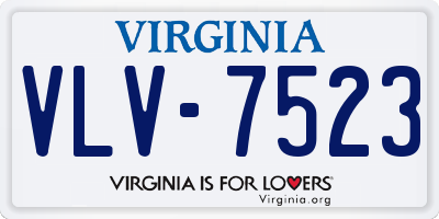 VA license plate VLV7523