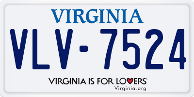 VA license plate VLV7524