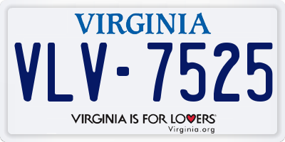 VA license plate VLV7525