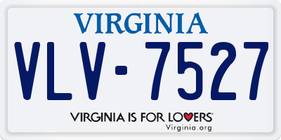 VA license plate VLV7527