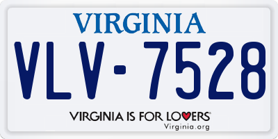 VA license plate VLV7528