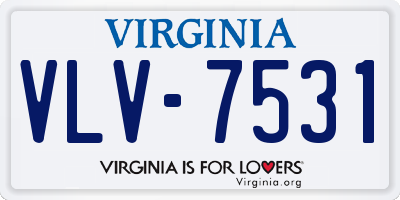 VA license plate VLV7531