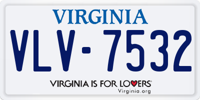 VA license plate VLV7532