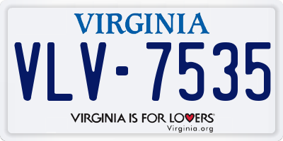 VA license plate VLV7535