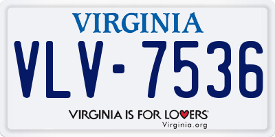 VA license plate VLV7536