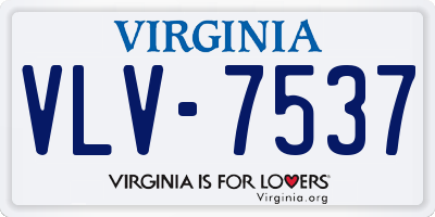 VA license plate VLV7537