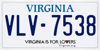 VA license plate VLV7538