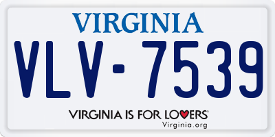 VA license plate VLV7539