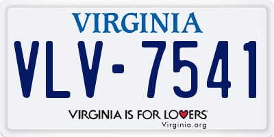 VA license plate VLV7541