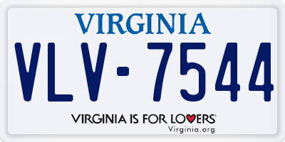 VA license plate VLV7544