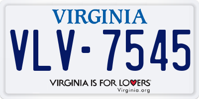 VA license plate VLV7545