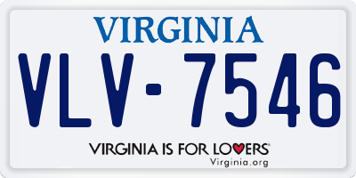 VA license plate VLV7546