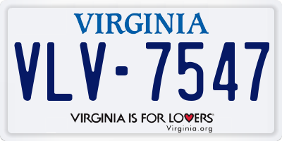 VA license plate VLV7547