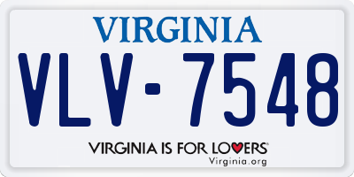 VA license plate VLV7548