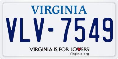 VA license plate VLV7549