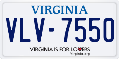 VA license plate VLV7550