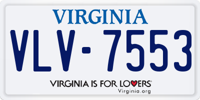 VA license plate VLV7553