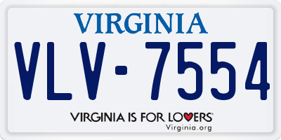 VA license plate VLV7554