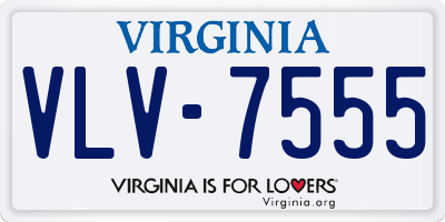 VA license plate VLV7555