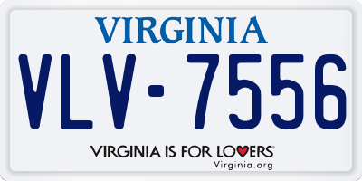 VA license plate VLV7556