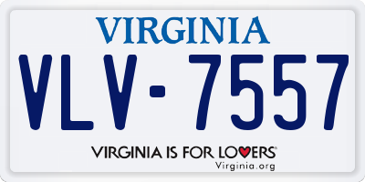 VA license plate VLV7557