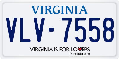 VA license plate VLV7558