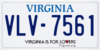 VA license plate VLV7561