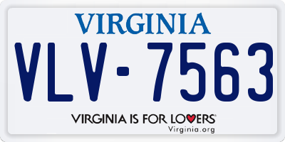 VA license plate VLV7563