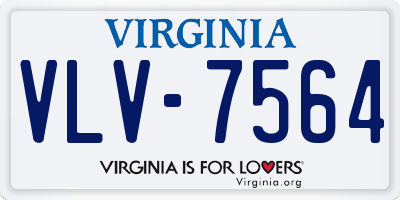 VA license plate VLV7564