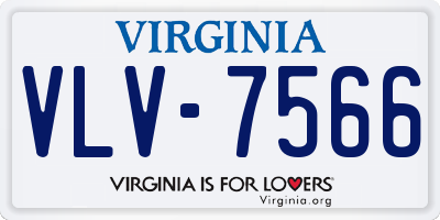 VA license plate VLV7566