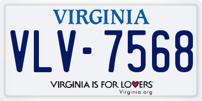 VA license plate VLV7568