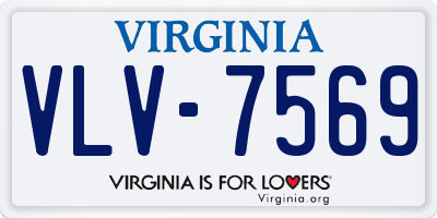 VA license plate VLV7569