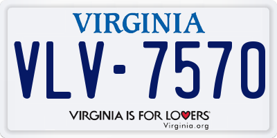 VA license plate VLV7570