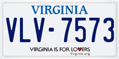 VA license plate VLV7573