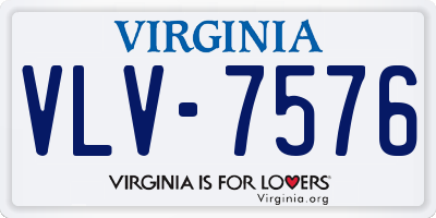 VA license plate VLV7576