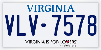 VA license plate VLV7578