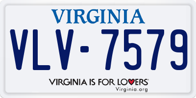 VA license plate VLV7579
