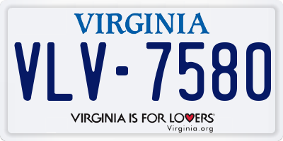 VA license plate VLV7580