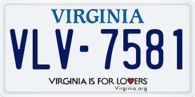 VA license plate VLV7581