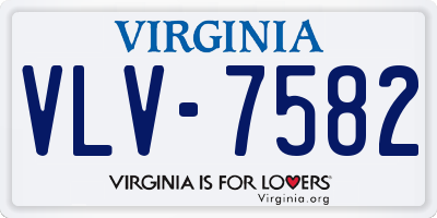 VA license plate VLV7582