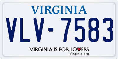 VA license plate VLV7583