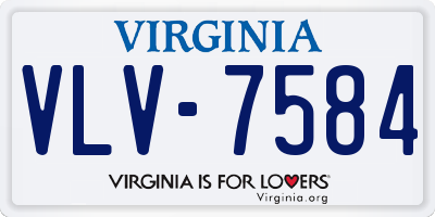 VA license plate VLV7584