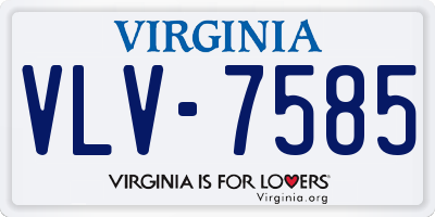 VA license plate VLV7585