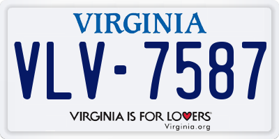 VA license plate VLV7587