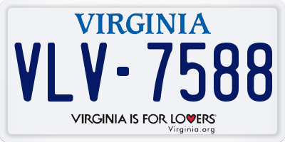 VA license plate VLV7588