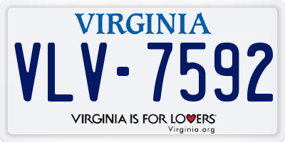 VA license plate VLV7592