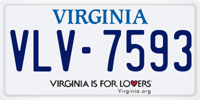 VA license plate VLV7593