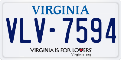 VA license plate VLV7594