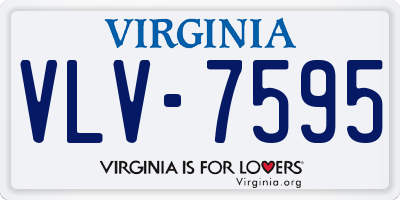 VA license plate VLV7595