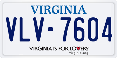 VA license plate VLV7604